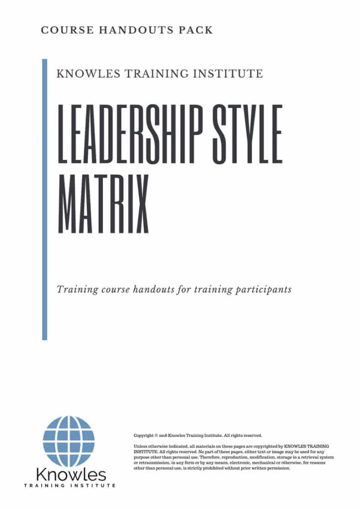 Leadership Style Matrix Course Handouts