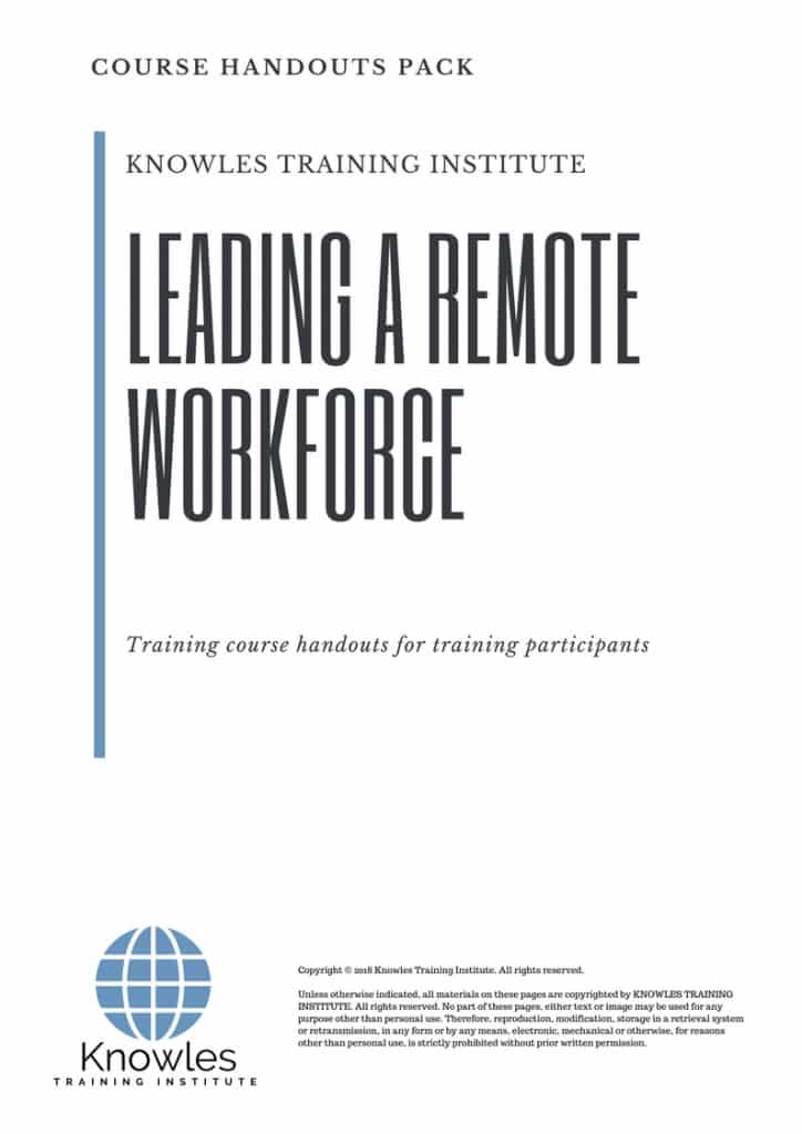 Leading A Remote Workforce Course Handouts