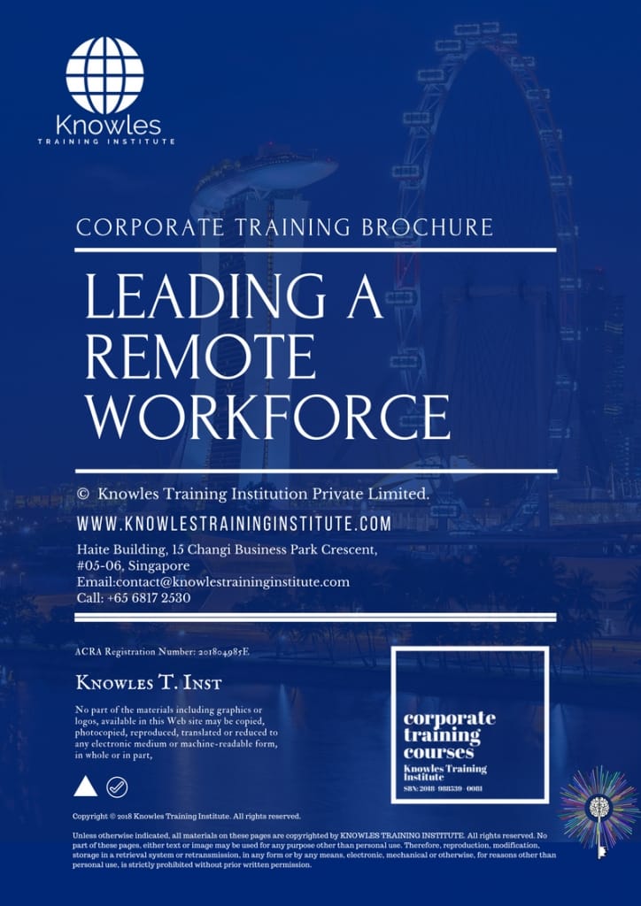 Leading A Remote Workforce Training Course Brochure