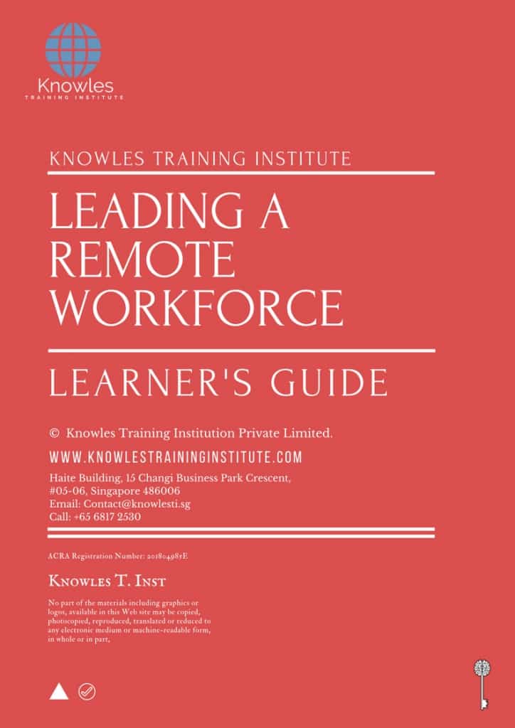 Leading A Remote Workforce Training Course Learner’s Guide