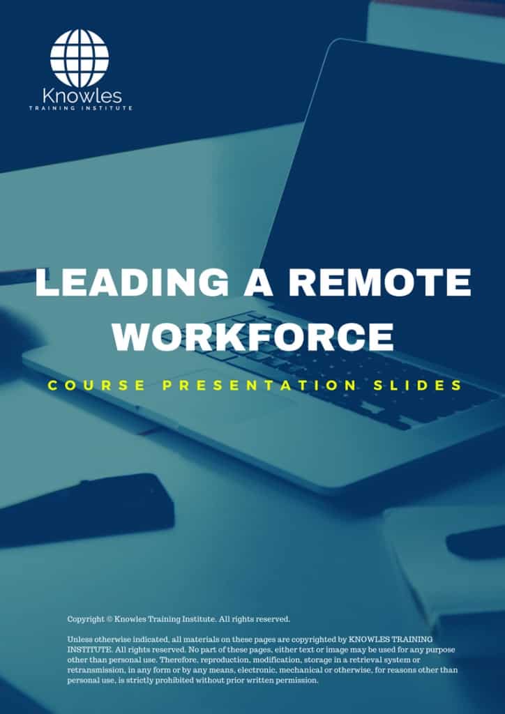 Leading A Remote Workforce Training Course Presentation Slides