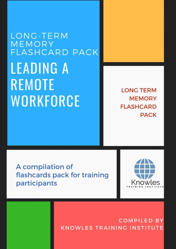 Leading A Remote Workforce Training Flashcards