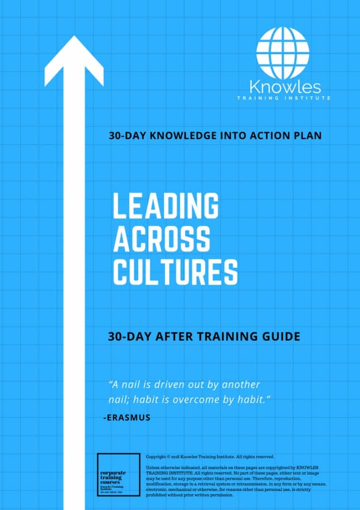 Leading Across Cultures 30 Day After Training Guide