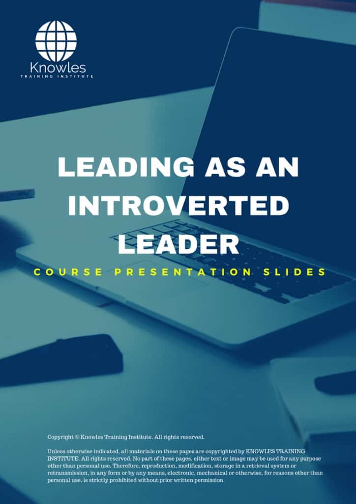 Leading As An Introverted Leader Training Course Presentation Slides