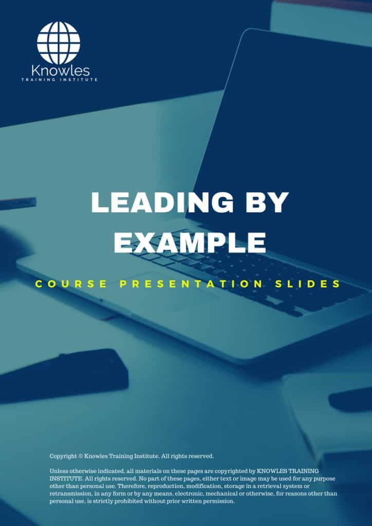 Leading By Example Training Course Presentation Slides
