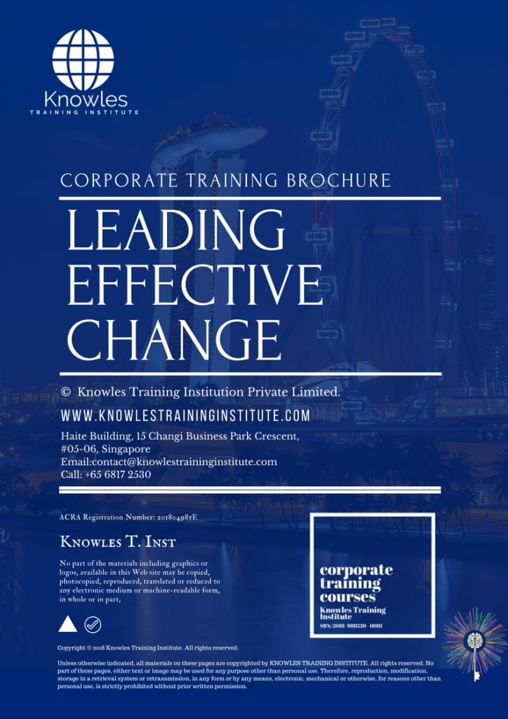 Leading Effective Change Training Course Brochure