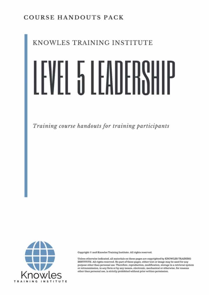 Level 5 Leadership Course Handouts