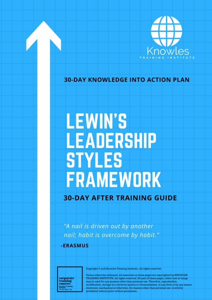 Lewin’s Leadership Styles Framework 30 Day After Training Guide