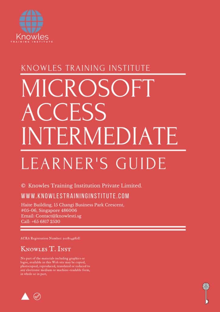 Microsoft Access Intermediate Training Course Learner’s Guide