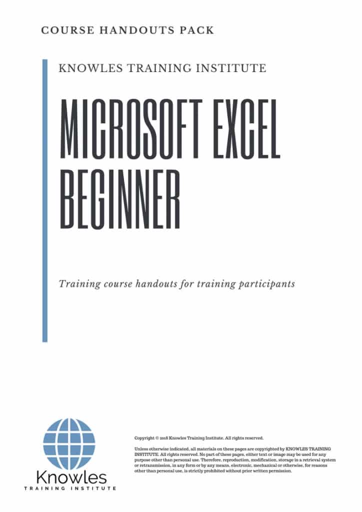 Microsoft Excel Beginner Course Handouts