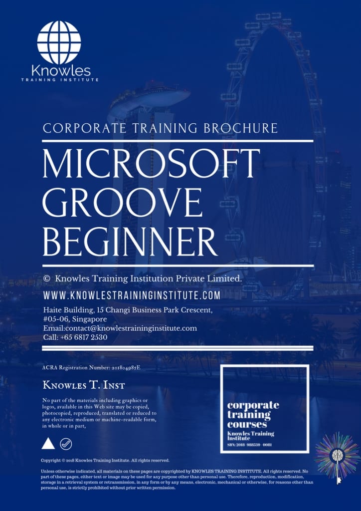 Microsoft Groove Beginner Training Course Brochure