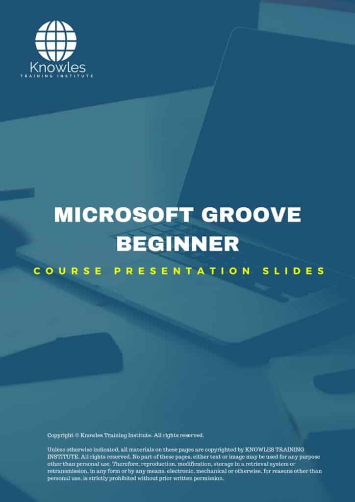 Microsoft Groove Beginner Training Course Presentation Slides