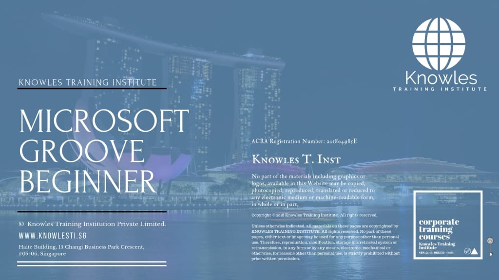 Microsoft Groove Beginner Training Course in Singapore