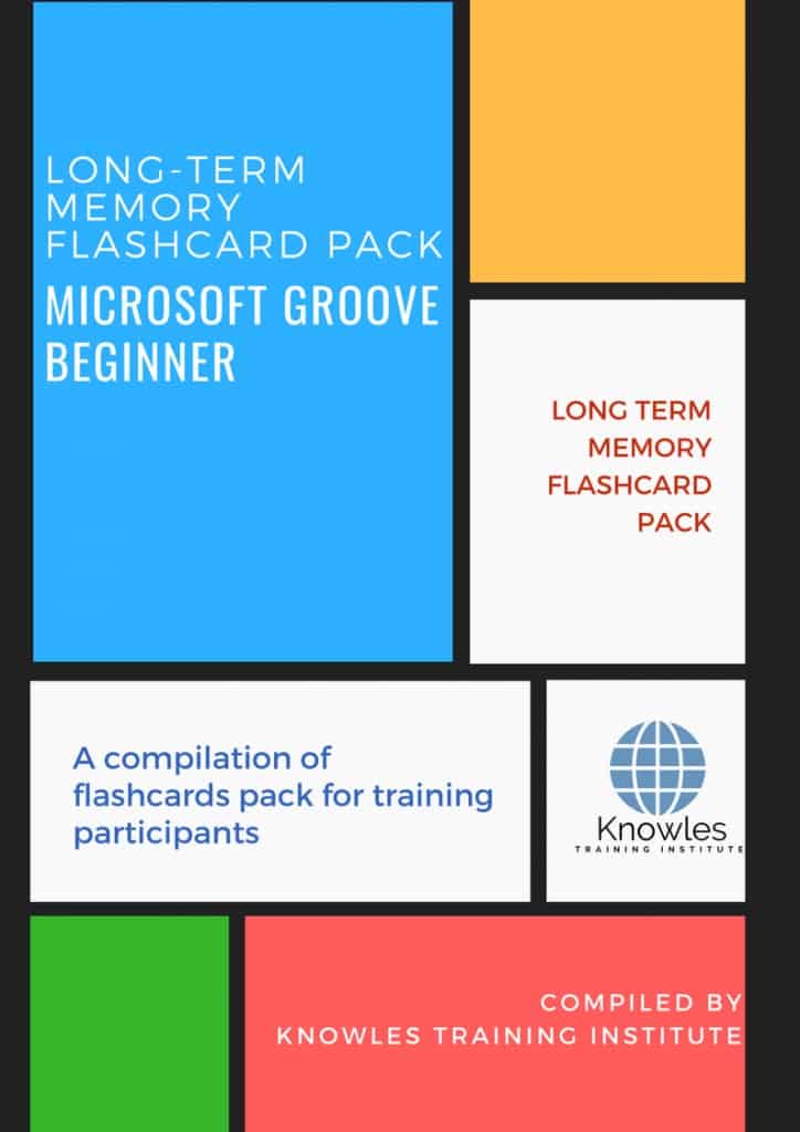 Microsoft Groove Beginner Training Flashcards