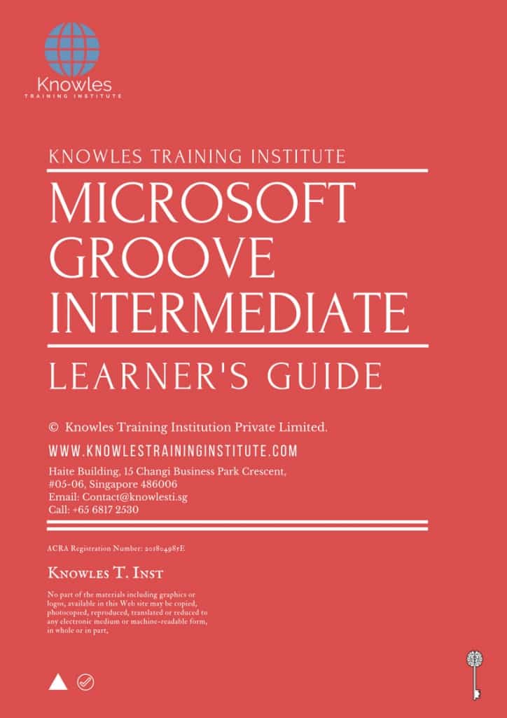 Microsoft Groove Intermediate Training Course Learner’s Guide