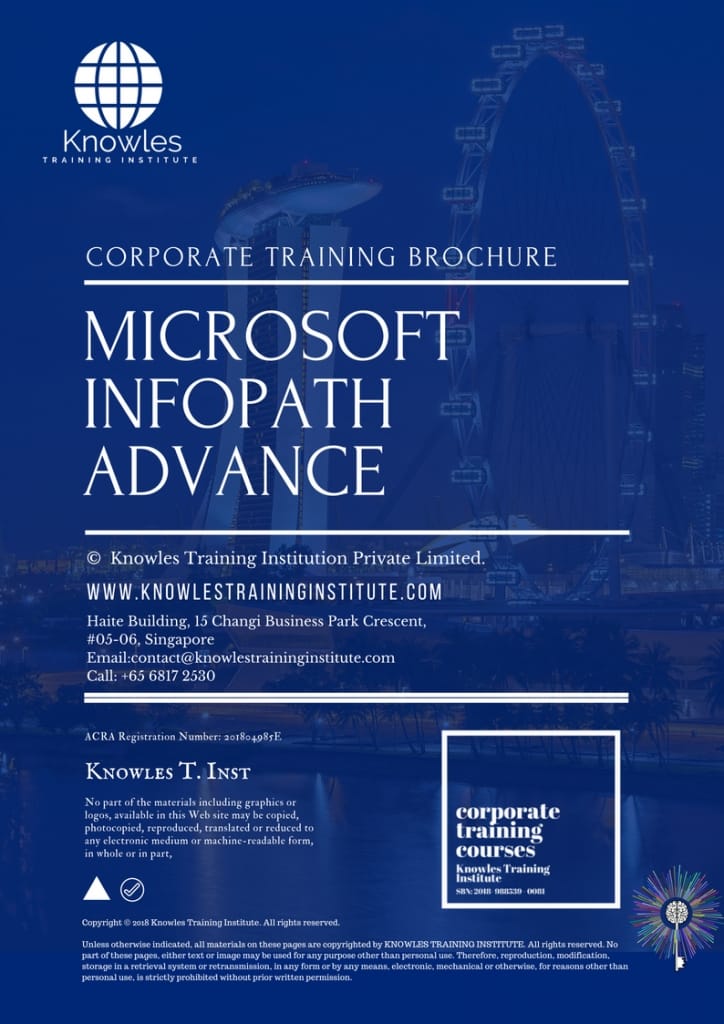 Microsoft Infopath Advance Training Course Brochure