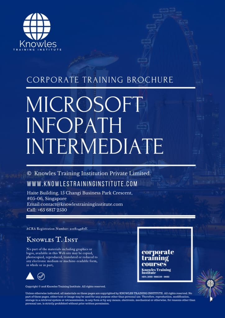 Microsoft Infopath Intermediate Training Course Brochure