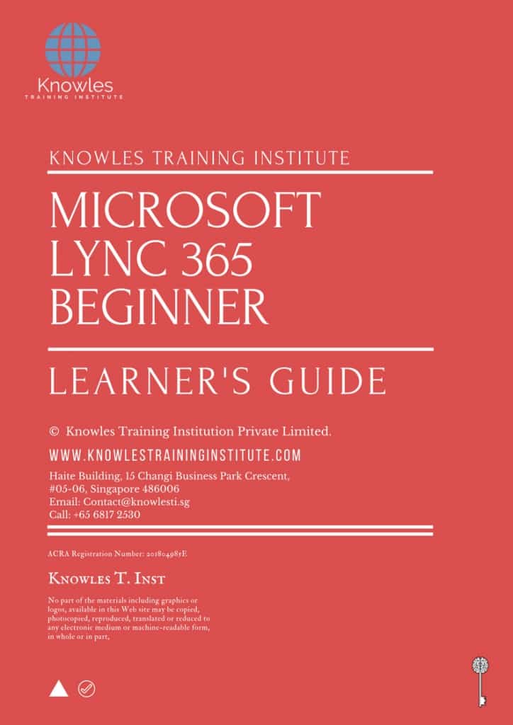 Microsoft Lync 365 Beginner Training Course Learner’s Guide