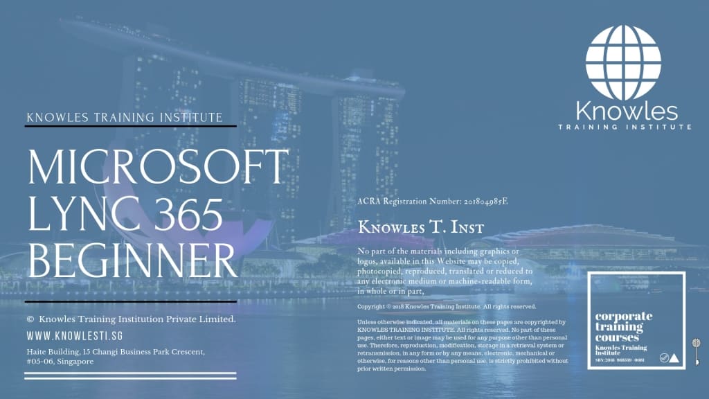 Microsoft Lync 365 Beginner Training Course in Singapore