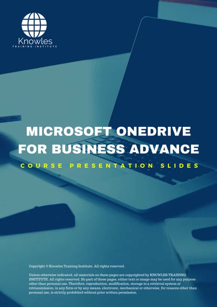 Microsoft Onedrive For Business Advance Training Course Presentation Slides