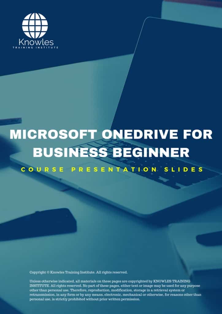 Microsoft Onedrive For Business Beginner Training Course Presentation Slides