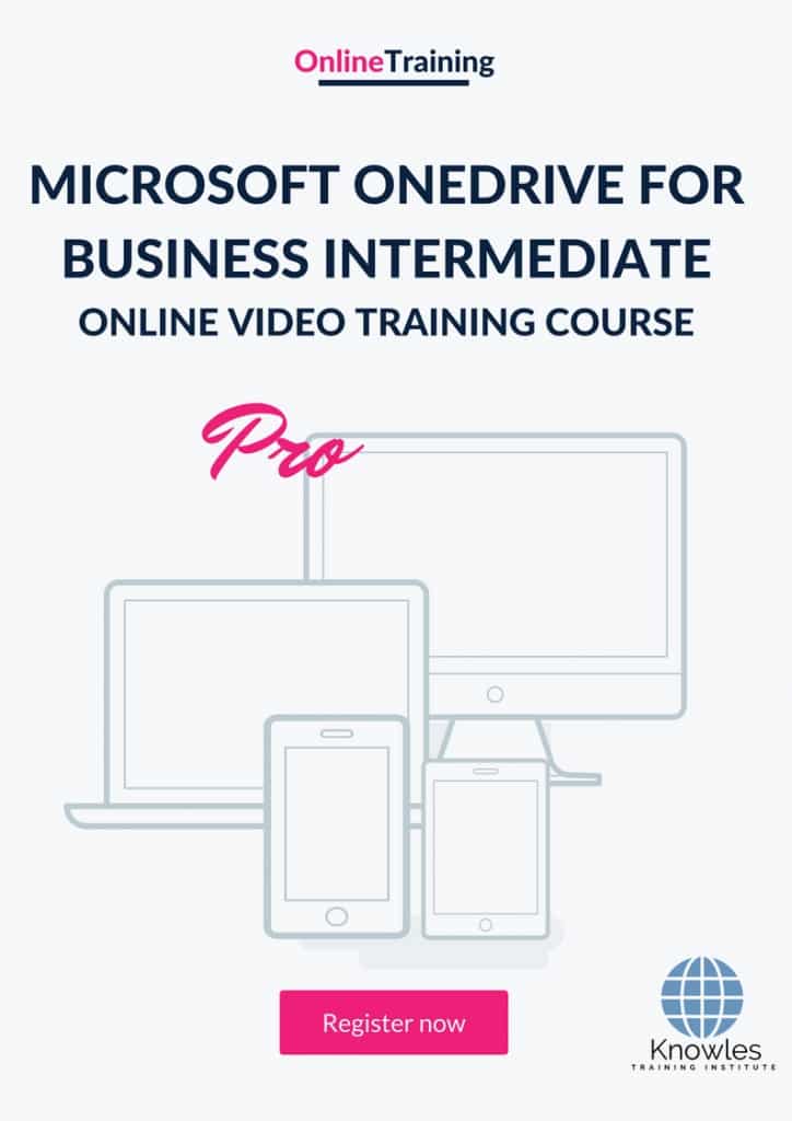 Microsoft Onedrive For Business Intermediate Online Training Video Course