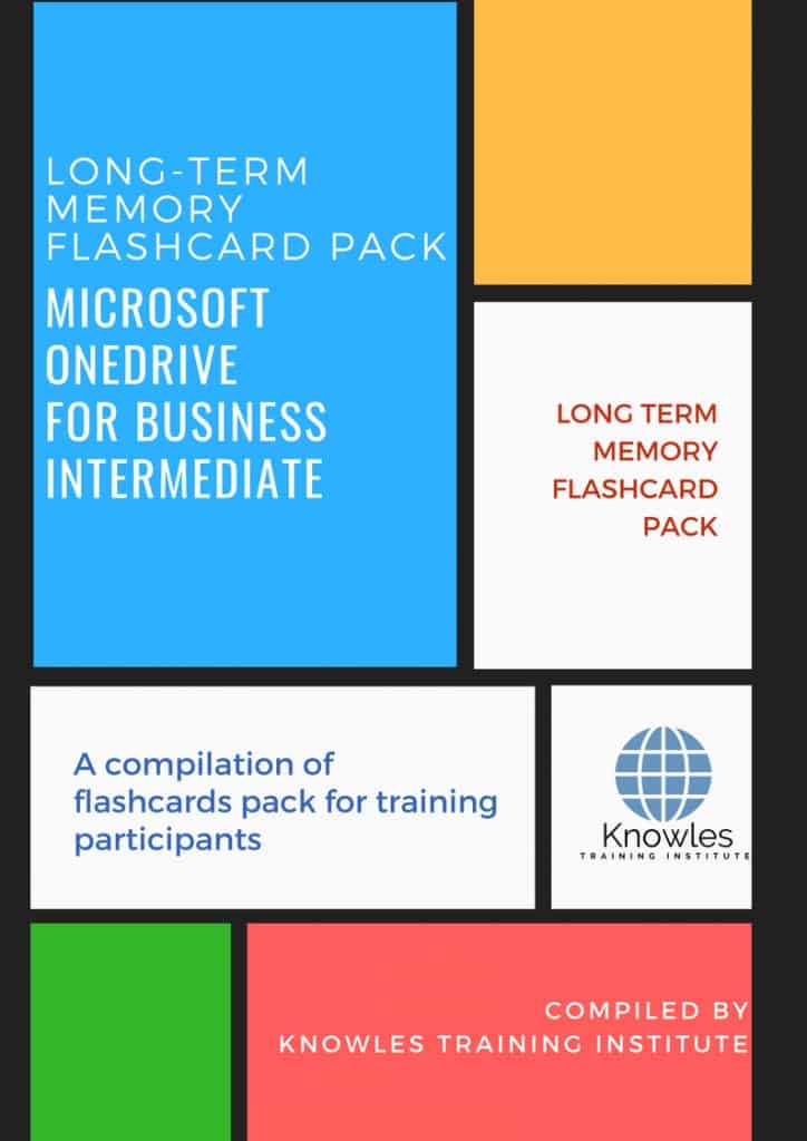 Microsoft Onedrive For Business Intermediate Training Flashcards