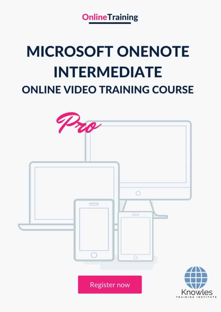 Microsoft Onenote Intermediate Online Training Video Course