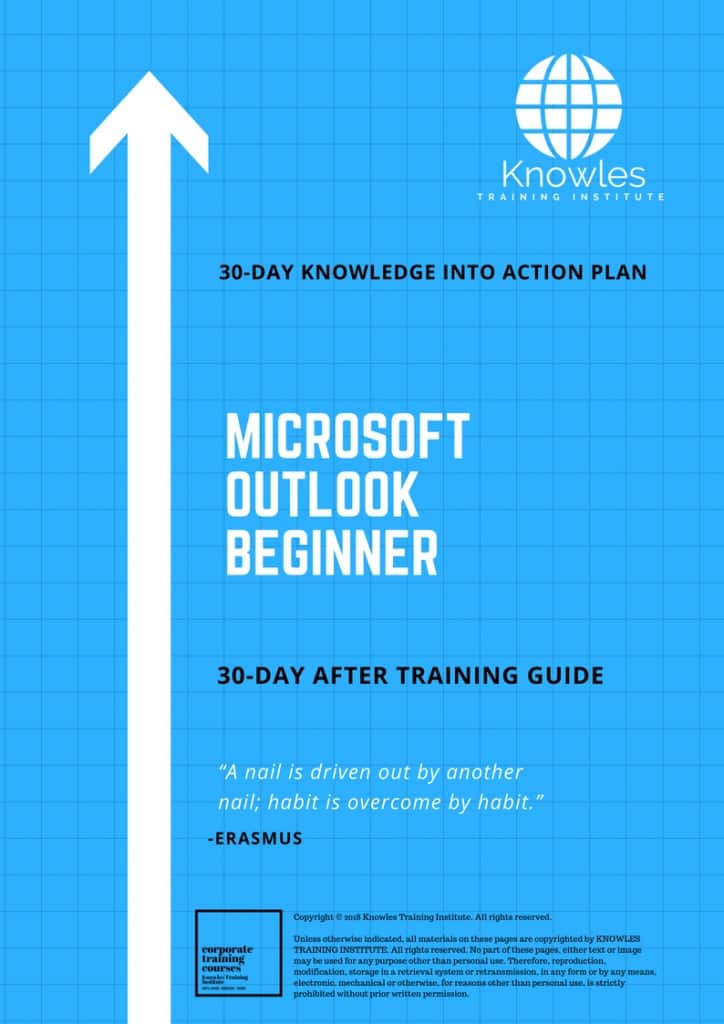 Microsoft Outlook Beginner 30 Day After Training Guide