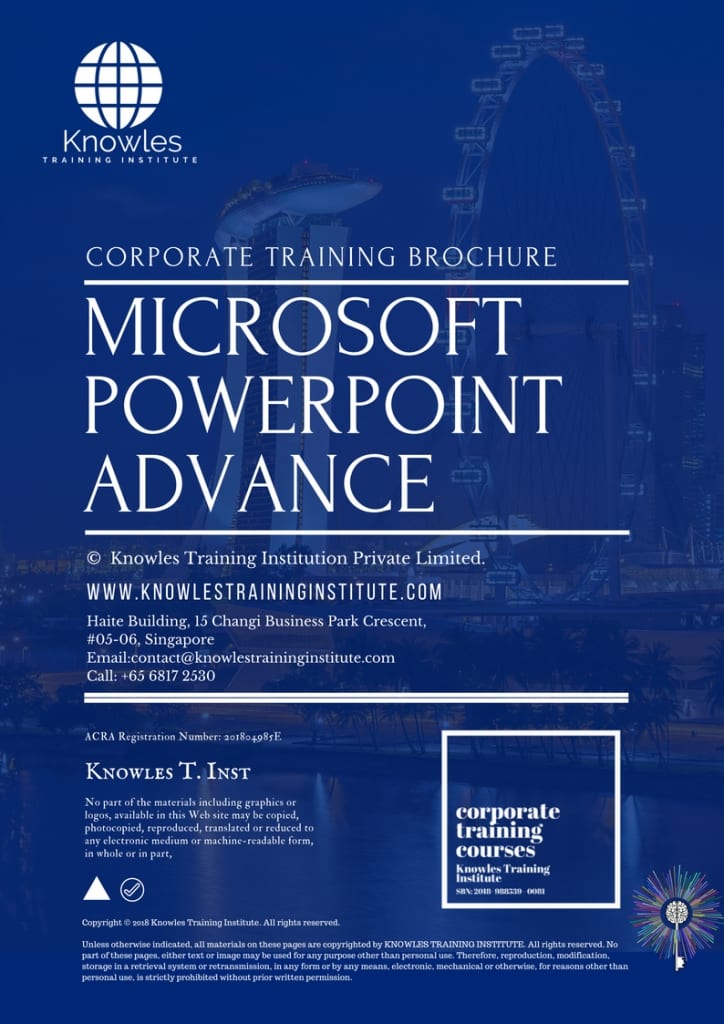 Microsoft Powerpoint Advance Training Course Brochure