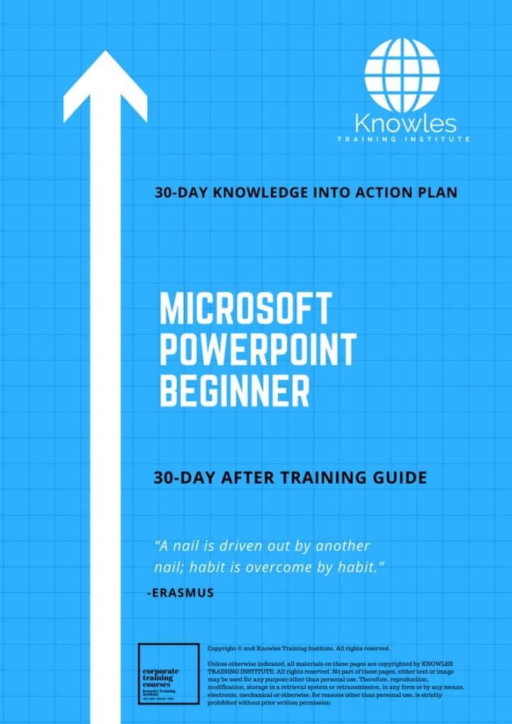 Microsoft Powerpoint Beginner 30 Day After Training Guide