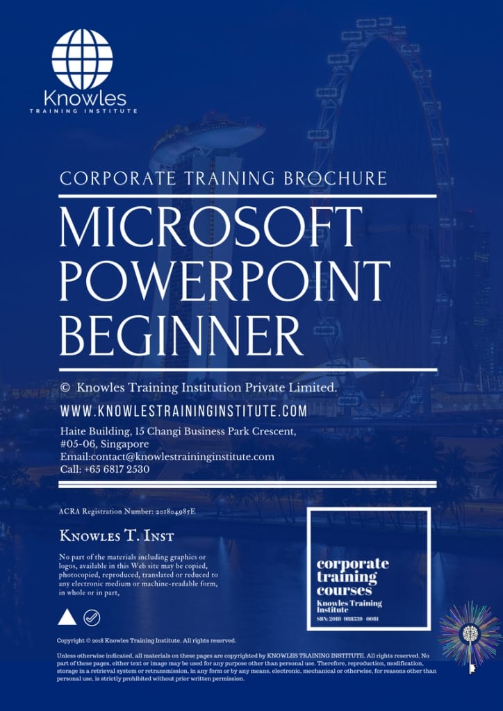 Microsoft Powerpoint Beginner Training Course Brochure