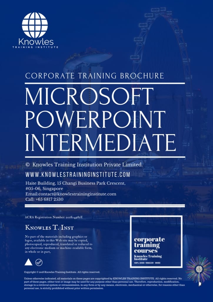 Microsoft Powerpoint Intermediate Training Course Brochure