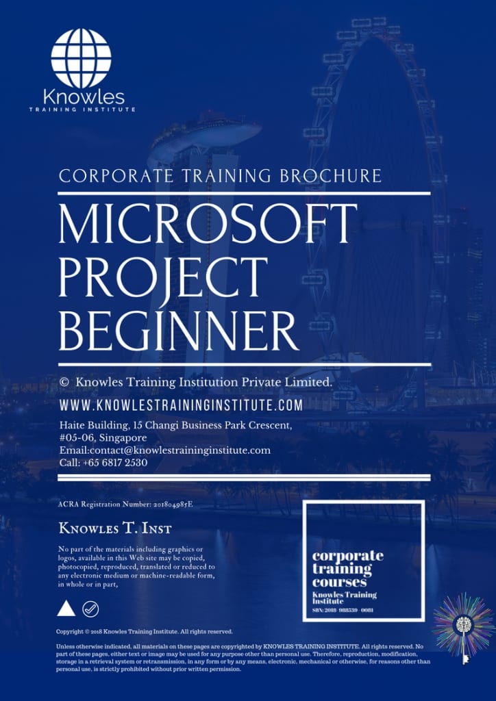 Microsoft Project Beginner Training Course Brochure