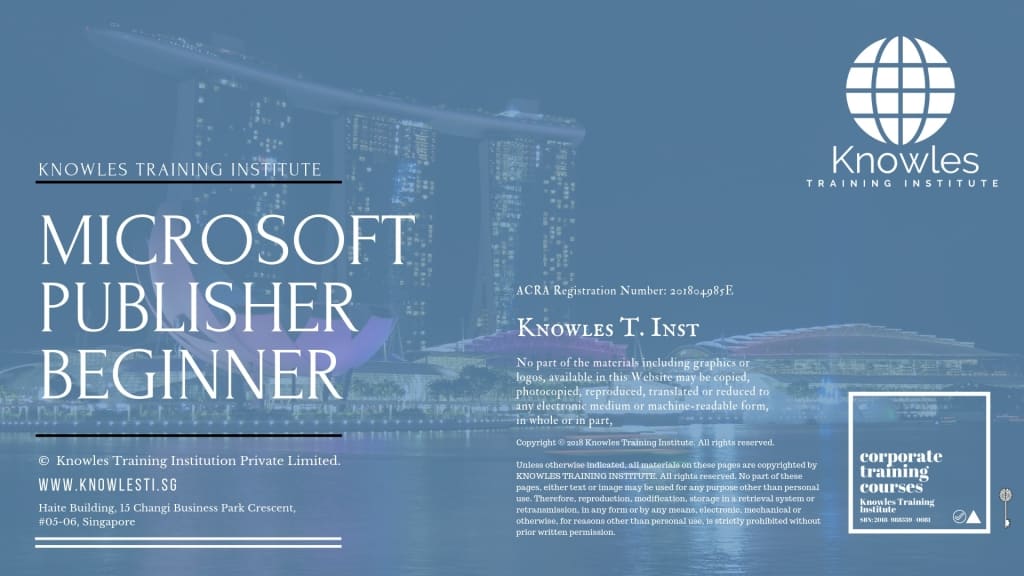 Microsoft Publisher Beginner Training Course in Singapore
