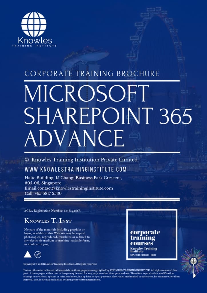 Microsoft Sharepoint 365 Advance Training Course Brochure