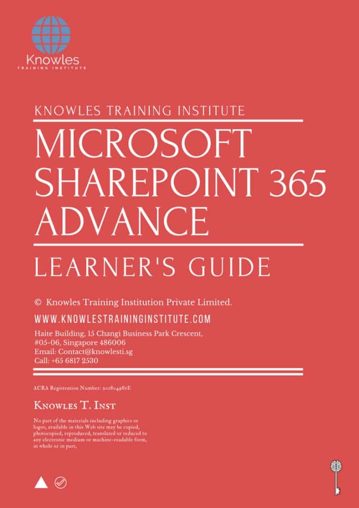 Microsoft Sharepoint 365 Advance Training Course Learner’s Guide