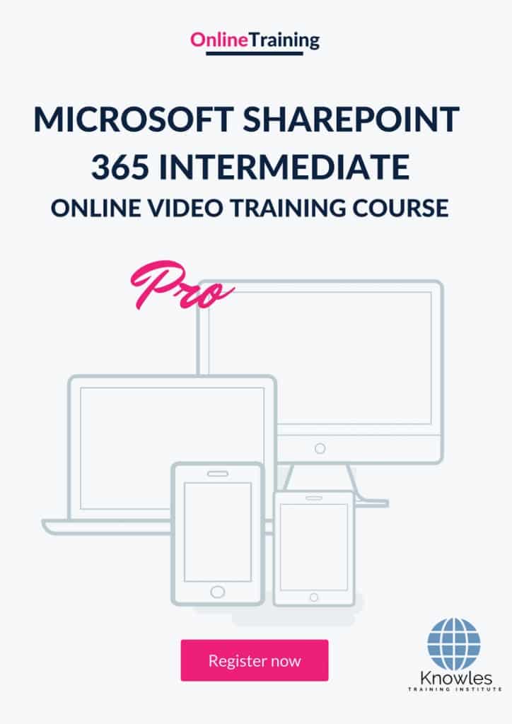 Microsoft Sharepoint 365 Intermediate Online Training Video Course