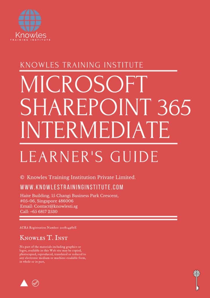 Microsoft Sharepoint 365 Intermediate Training Course Learner’s Guide