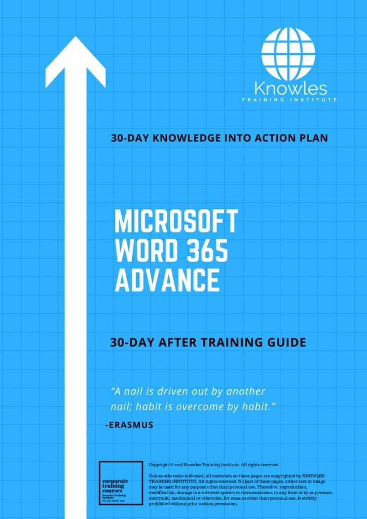 Microsoft Word 365 Advance 30 Day After Training Guide