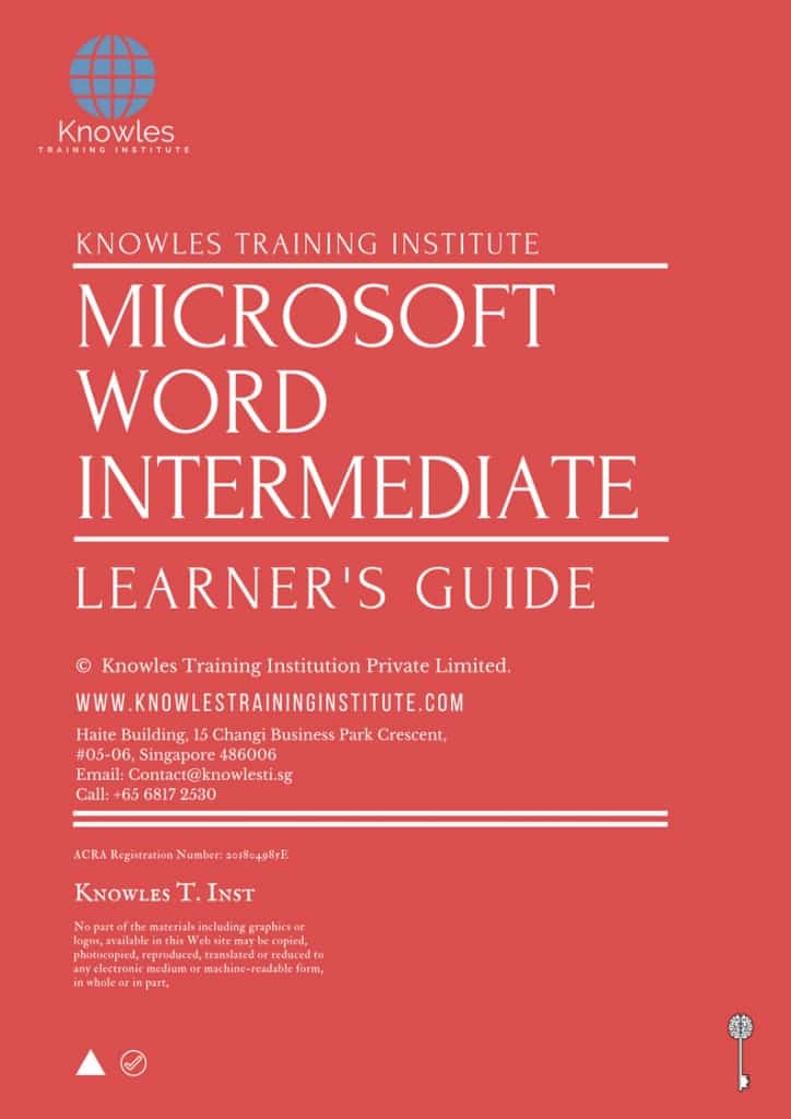 Microsoft Word Intermediate Training Course Learner’s Guide