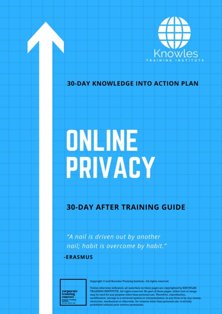 Online Privacy 30 Day After Training Guide