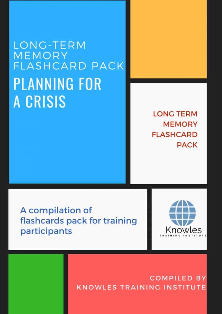 Planning For A Crisis Training Flashcards