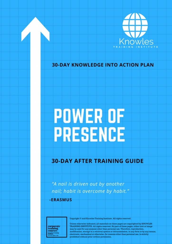 Power Of Presence 30 Day After Training Guide