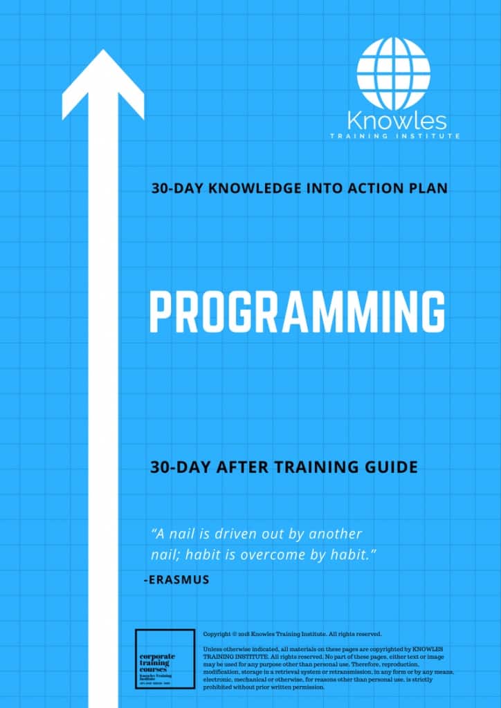 Programming 30 Day After Training Guide