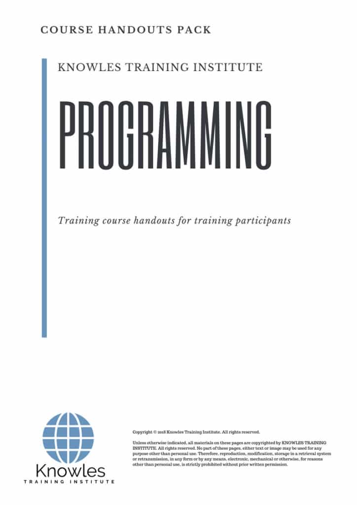 Programming Course Handouts