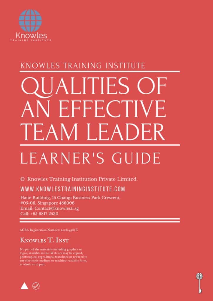 Qualities Of An Effective Team Leader Training Course Learner’s Guide