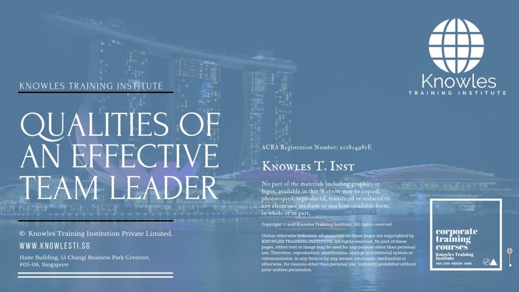 Qualities Of An Effective Team Leader Training Course in Singapore