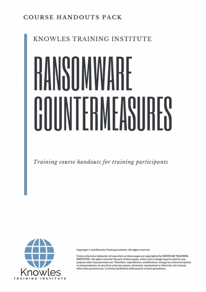 Ransomware Countermeasures Course Handouts