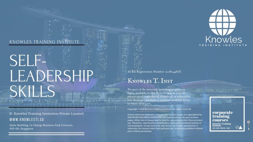 Self-Leadership Skills Training Course in Singapore